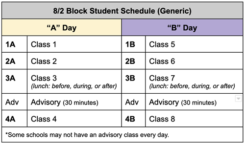 Student Schedule (Generic)